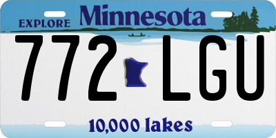 MN license plate 772LGU