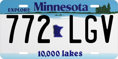 MN license plate 772LGV