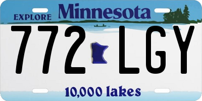 MN license plate 772LGY