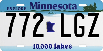 MN license plate 772LGZ