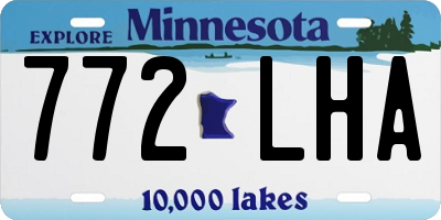 MN license plate 772LHA