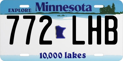 MN license plate 772LHB