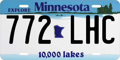 MN license plate 772LHC