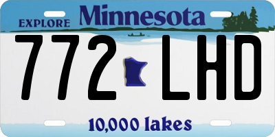 MN license plate 772LHD