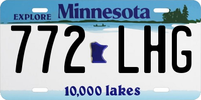 MN license plate 772LHG