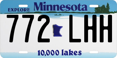 MN license plate 772LHH
