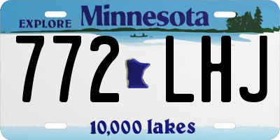MN license plate 772LHJ