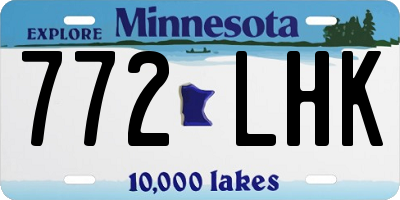 MN license plate 772LHK