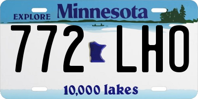 MN license plate 772LHO