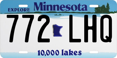 MN license plate 772LHQ