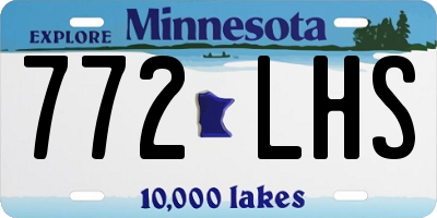 MN license plate 772LHS