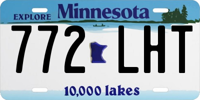 MN license plate 772LHT