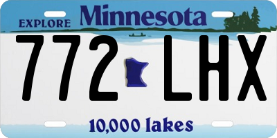 MN license plate 772LHX