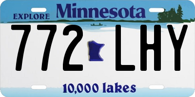MN license plate 772LHY