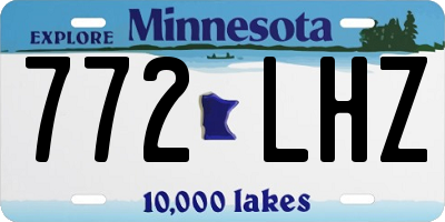 MN license plate 772LHZ