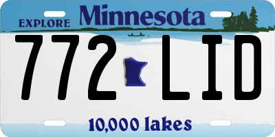 MN license plate 772LID