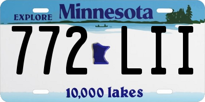 MN license plate 772LII