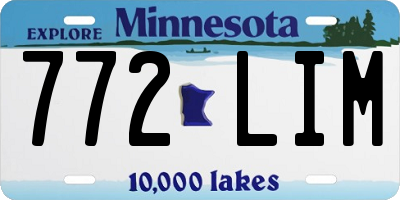MN license plate 772LIM
