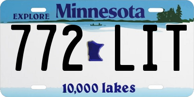 MN license plate 772LIT