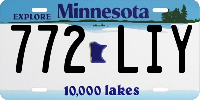 MN license plate 772LIY