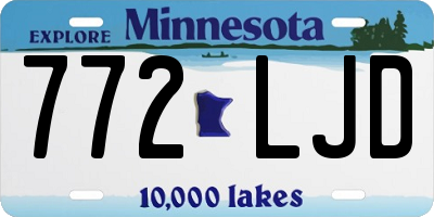 MN license plate 772LJD