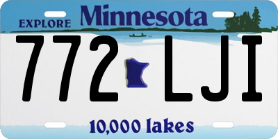 MN license plate 772LJI