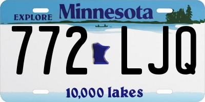 MN license plate 772LJQ