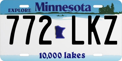 MN license plate 772LKZ