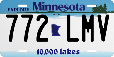 MN license plate 772LMV