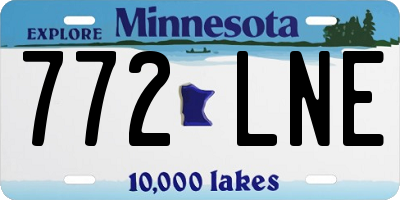 MN license plate 772LNE