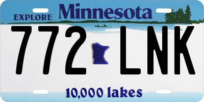 MN license plate 772LNK