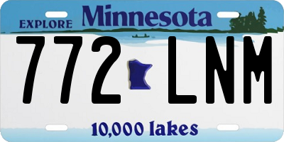 MN license plate 772LNM