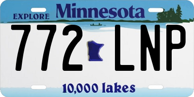 MN license plate 772LNP