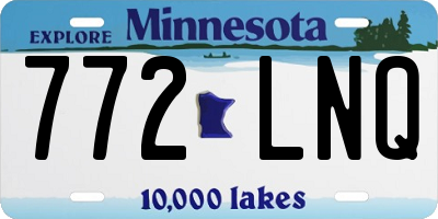 MN license plate 772LNQ