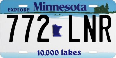 MN license plate 772LNR