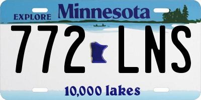 MN license plate 772LNS