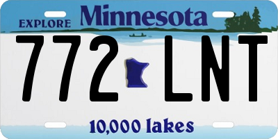 MN license plate 772LNT