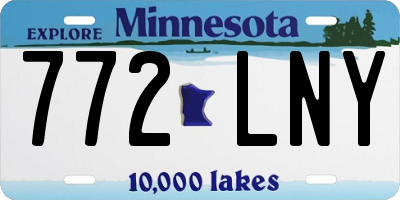 MN license plate 772LNY