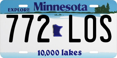 MN license plate 772LOS