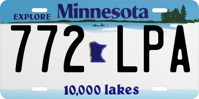 MN license plate 772LPA