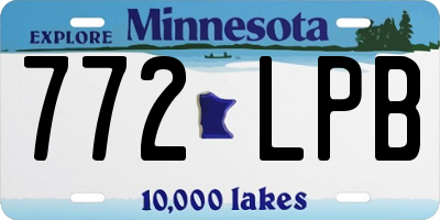 MN license plate 772LPB