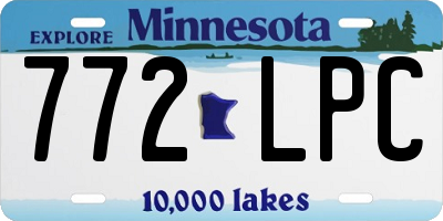 MN license plate 772LPC