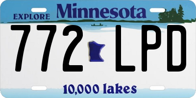 MN license plate 772LPD