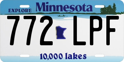 MN license plate 772LPF