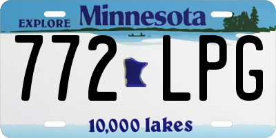 MN license plate 772LPG