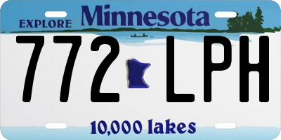 MN license plate 772LPH