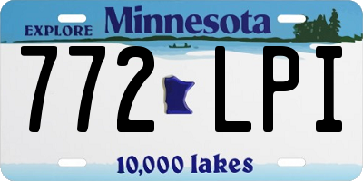 MN license plate 772LPI