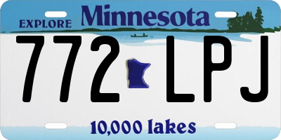MN license plate 772LPJ