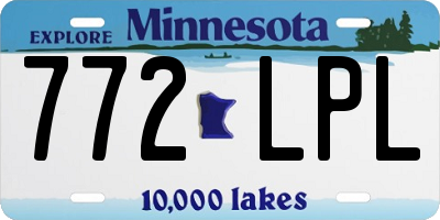 MN license plate 772LPL