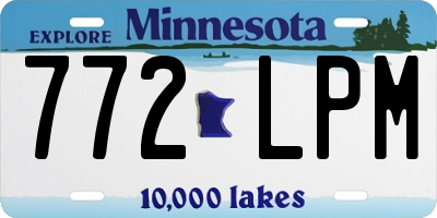 MN license plate 772LPM